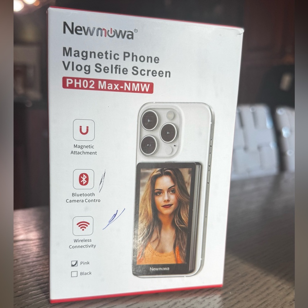 Magnetic Phone Vlog Selfie Screen - White